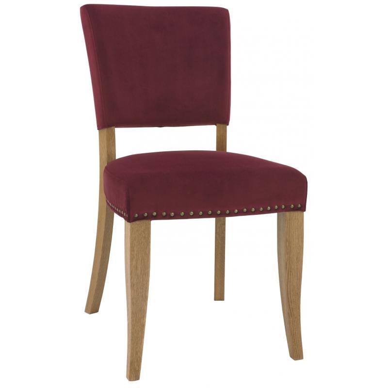 Nordland Oak Chair - Crimson